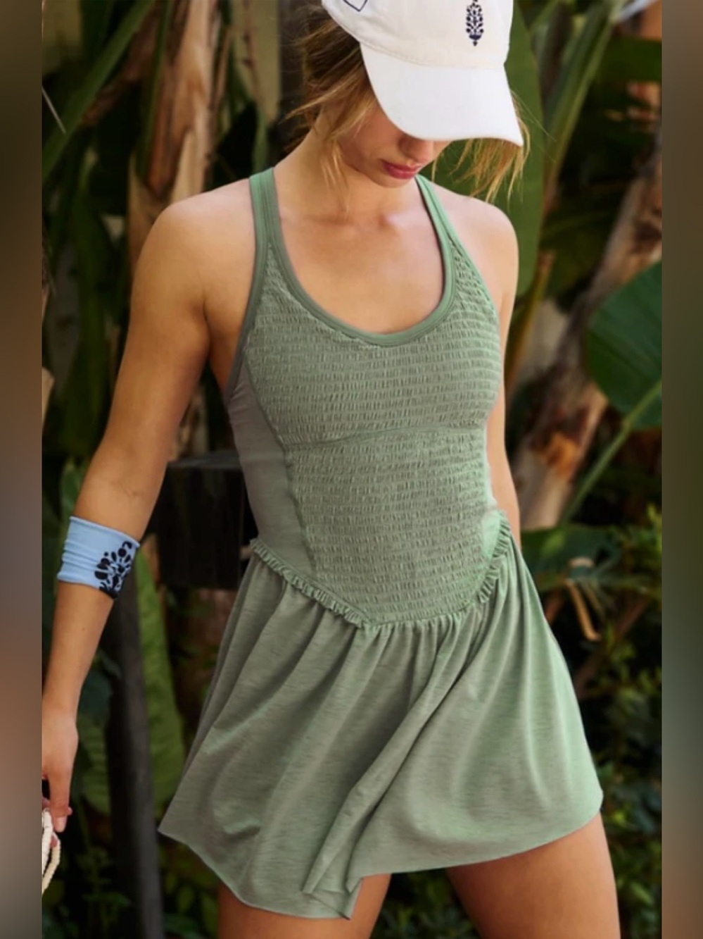 Free People / FP Movement  Smockin Hot Dress Sage Stone Size Small NWT Athletic